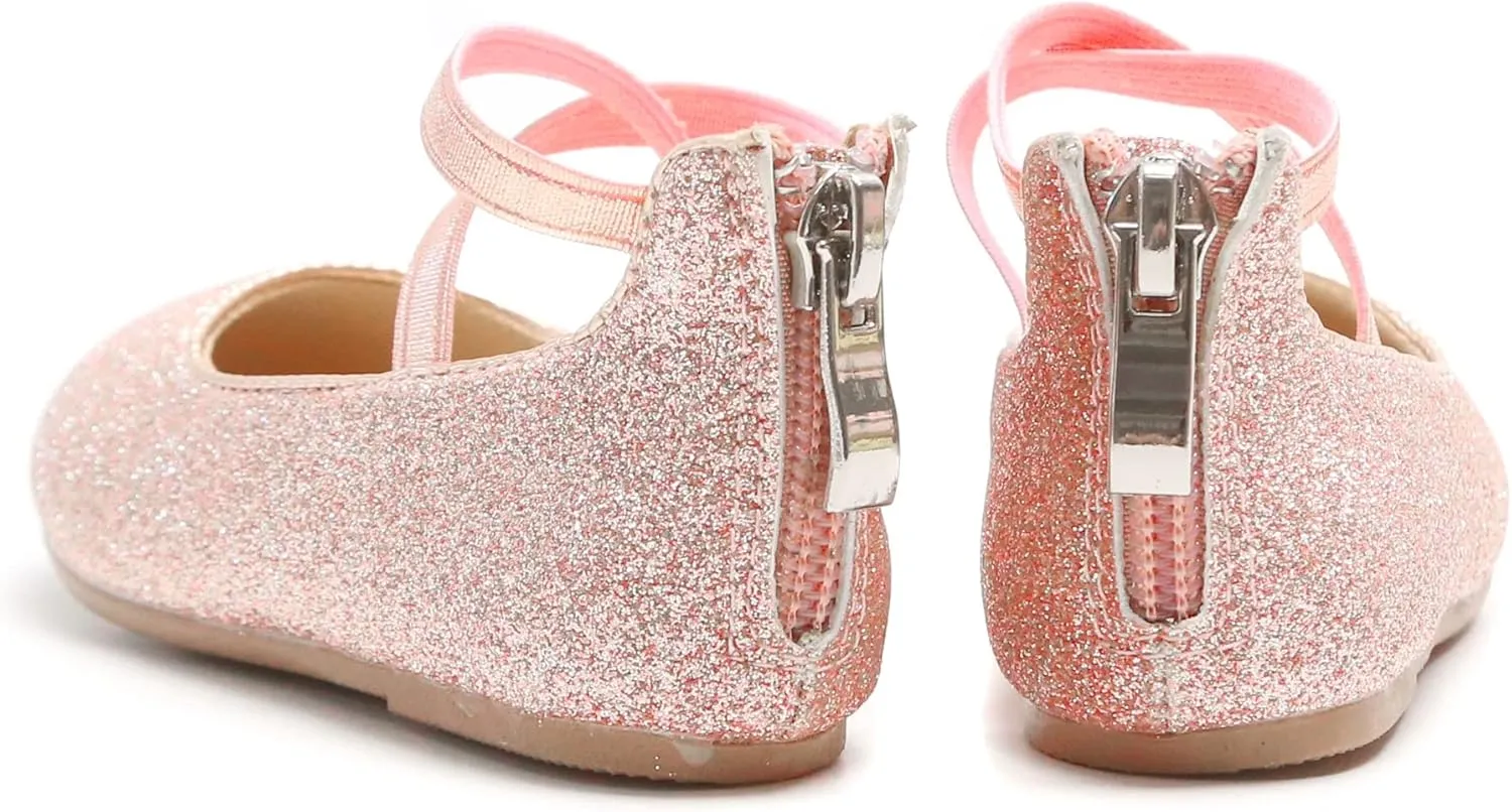 Kiderence Little Toddler Girls Dress Shoes Ballerina Ballet Flats Kids Mary Janes