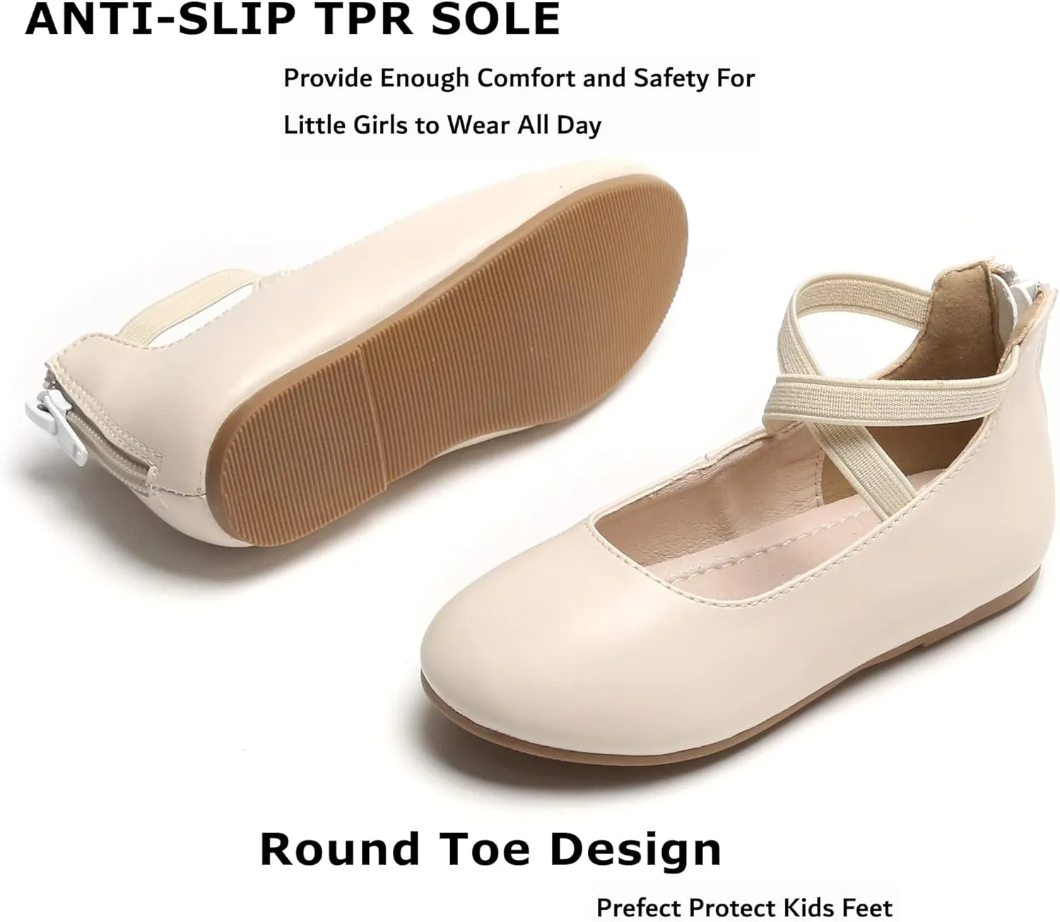 Kiderence Little Toddler Girls Dress Shoes Ballerina Ballet Flats Kids Mary Janes