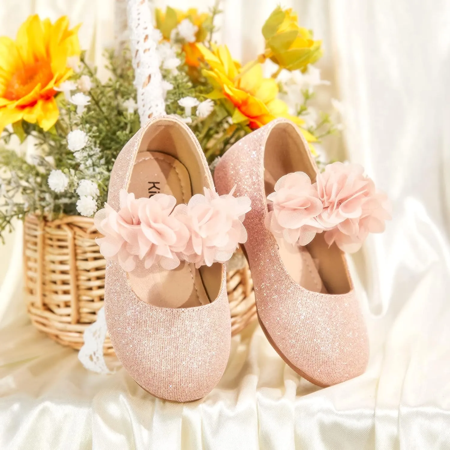 Kiderence Little Toddler Girls Dress Shoes Ballerina Ballet Flats Kids Mary Janes