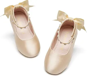 Kiderence Little Toddler Girls Dress Shoes Ballerina Ballet Flats Kids Mary Janes