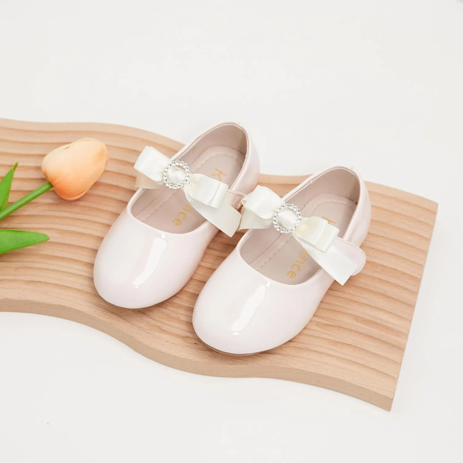 Kiderence Toddler Girls Dress Shoes Little Kids Mary Janes Ballet Flats Toddler
