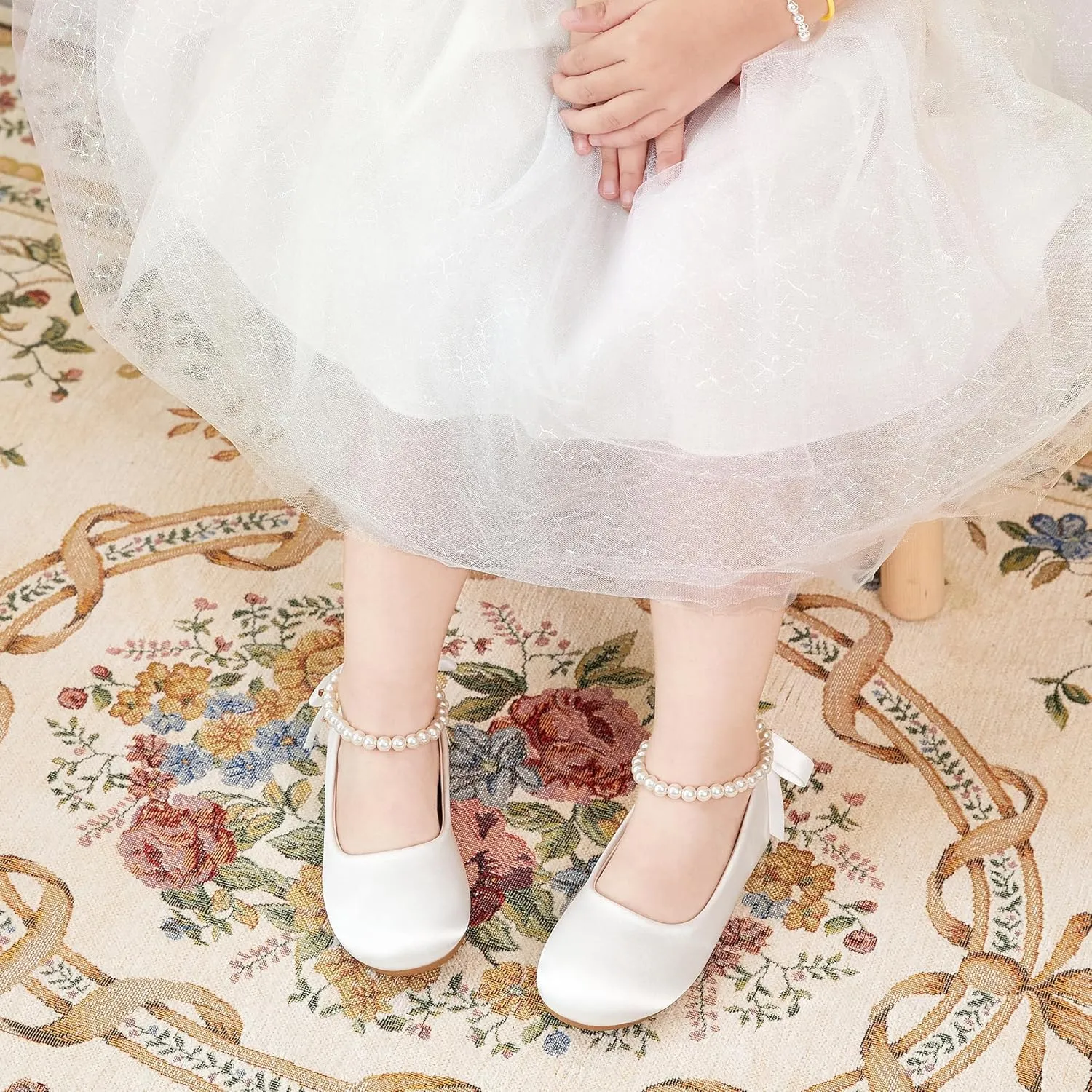Kiderence Toddler Girls Dress Shoes Little Kids Mary Janes Ballet Flats Toddler