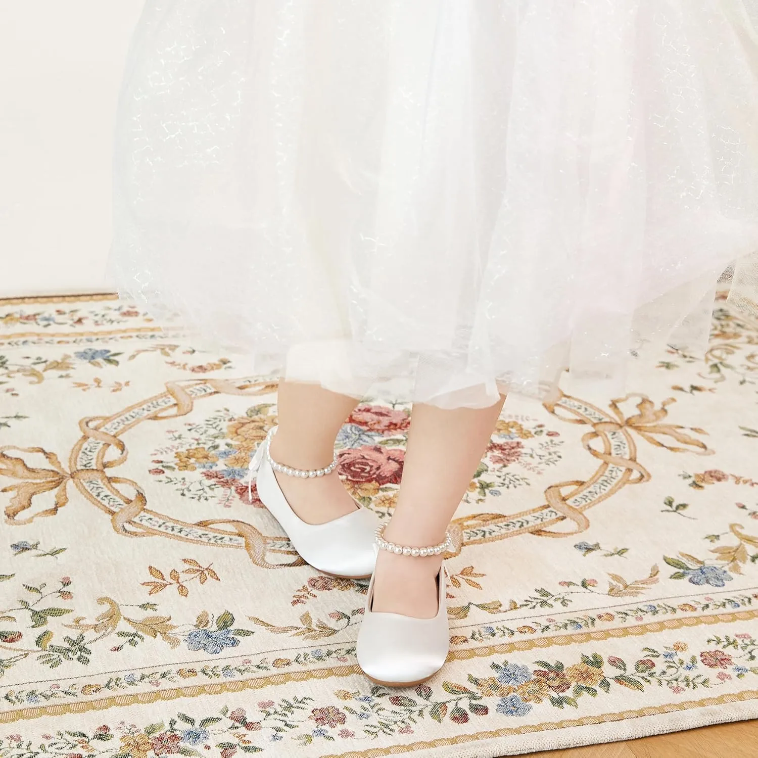 Kiderence Toddler Girls Dress Shoes Little Kids Mary Janes Ballet Flats Toddler