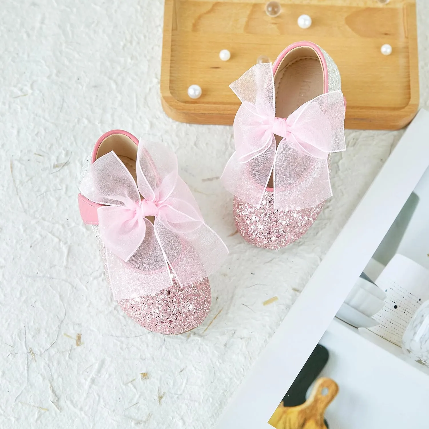 Kiderence Toddler Girls Dress Shoes Little Kids Mary Janes Ballet Flats Toddler
