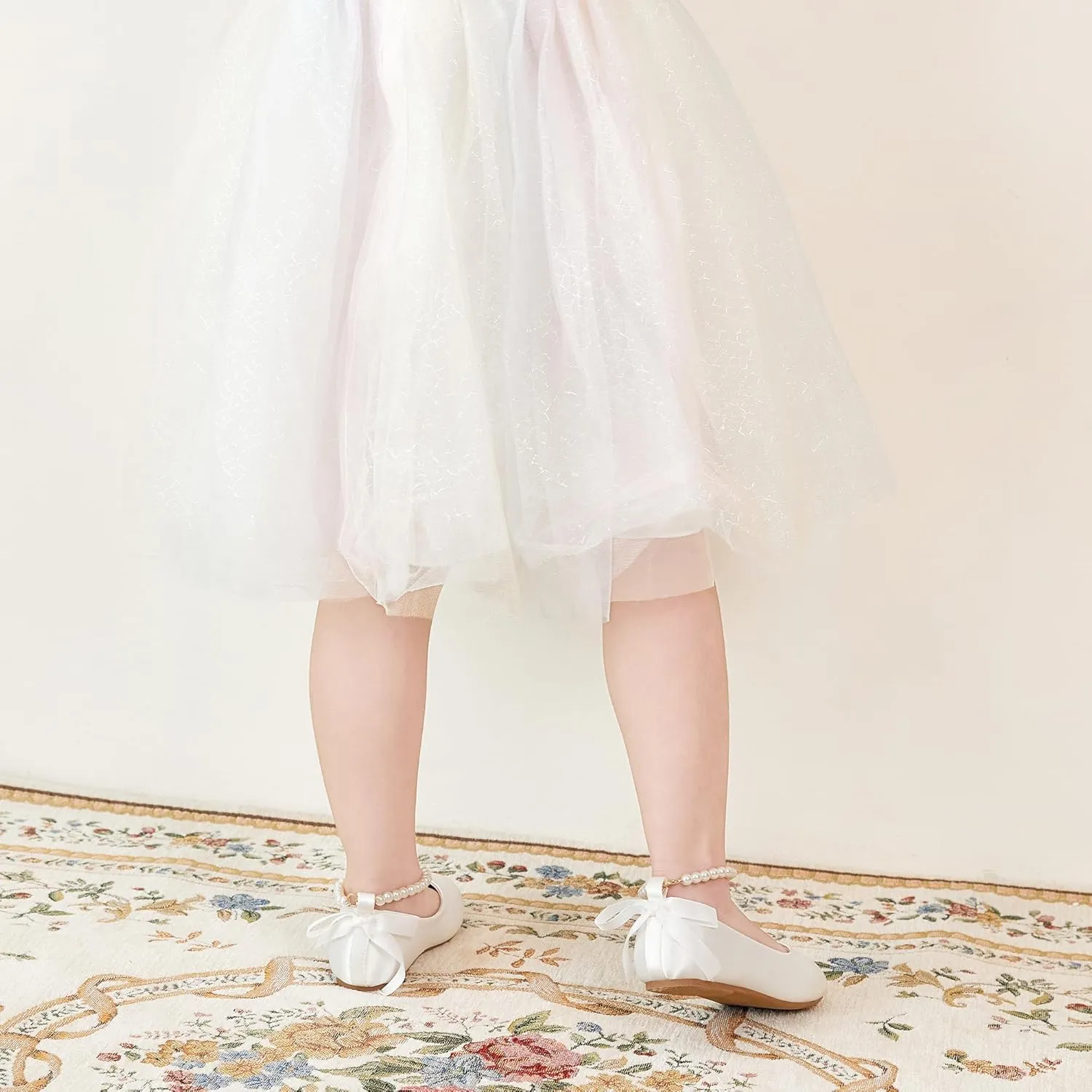 Kiderence Toddler Girls Dress Shoes Little Kids Mary Janes Ballet Flats Toddler