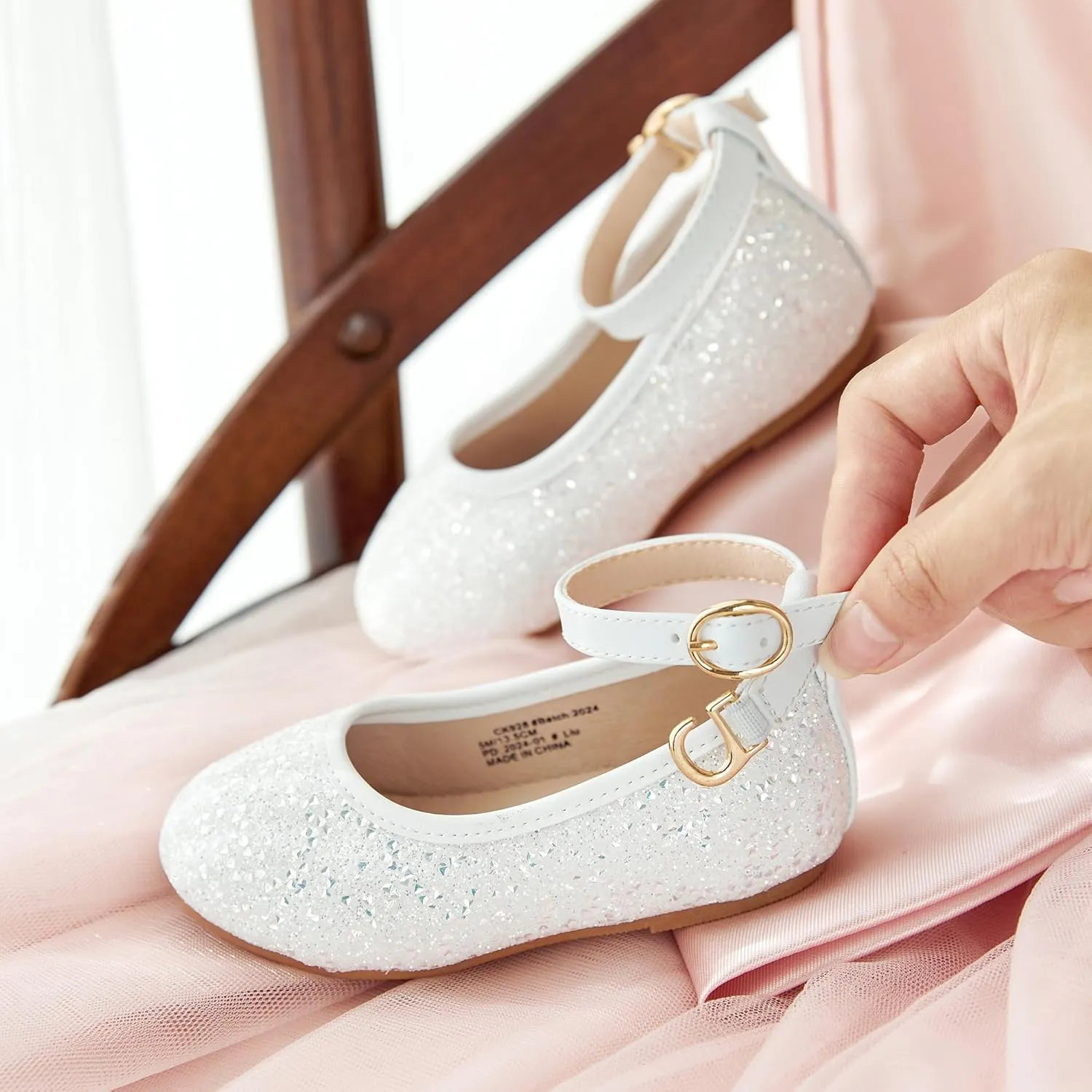 Kiderence Toddler Girls Dress Shoes Little Kids Mary Janes Ballet Flats Toddler
