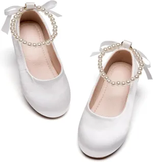 Kiderence Toddler Girls Dress Shoes Little Kids Mary Janes Ballet Flats Toddler