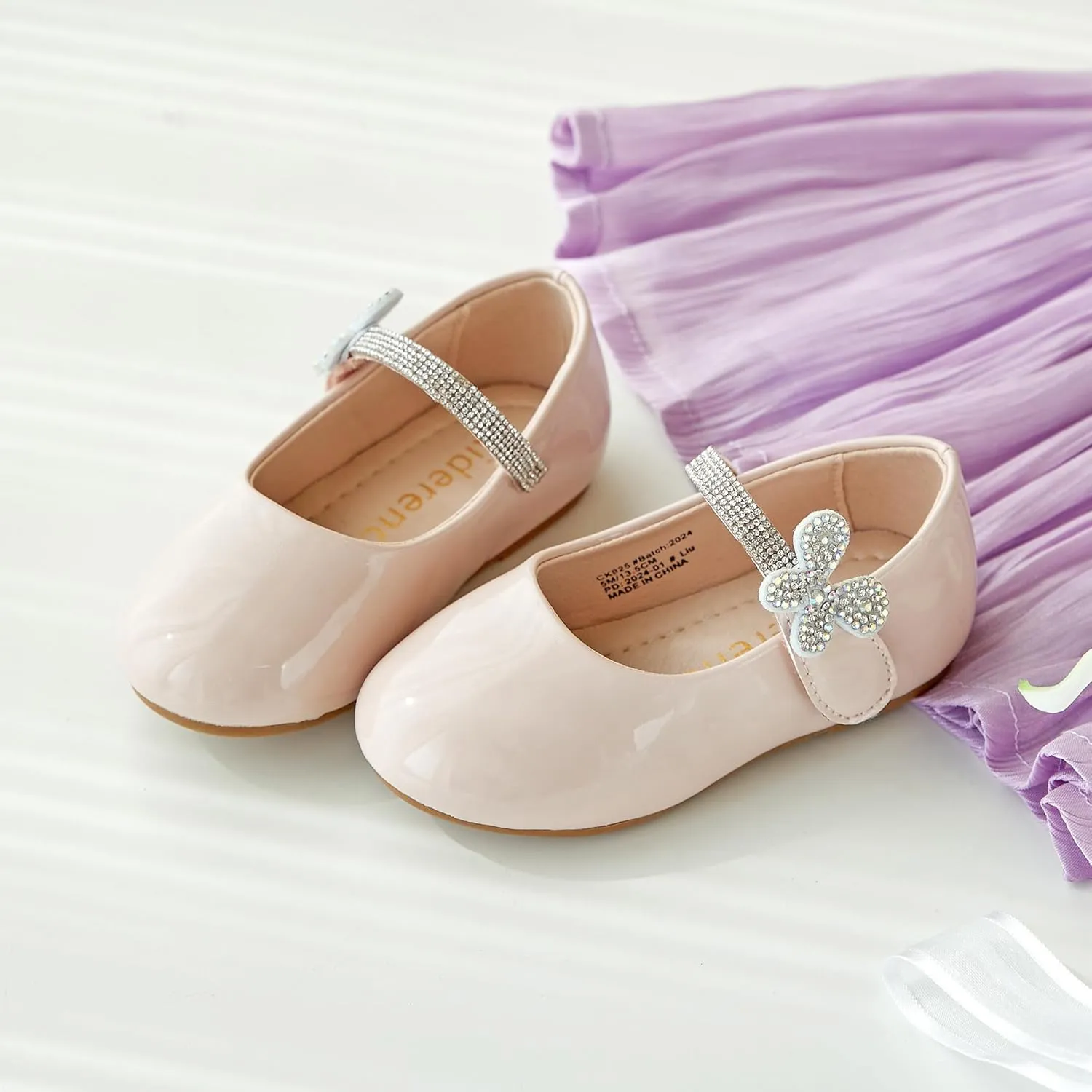 Kiderence Toddler Girls Dress Shoes Little Kids Mary Janes Ballet Flats Toddler