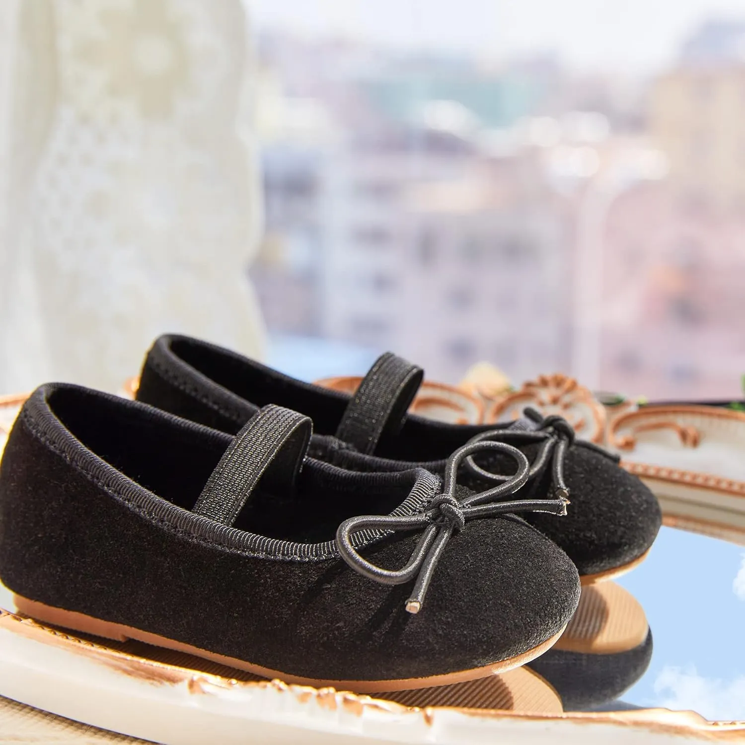 Kiderence Toddler Girls Dress Shoes Little Kids Mary Janes Ballet Flats Toddler