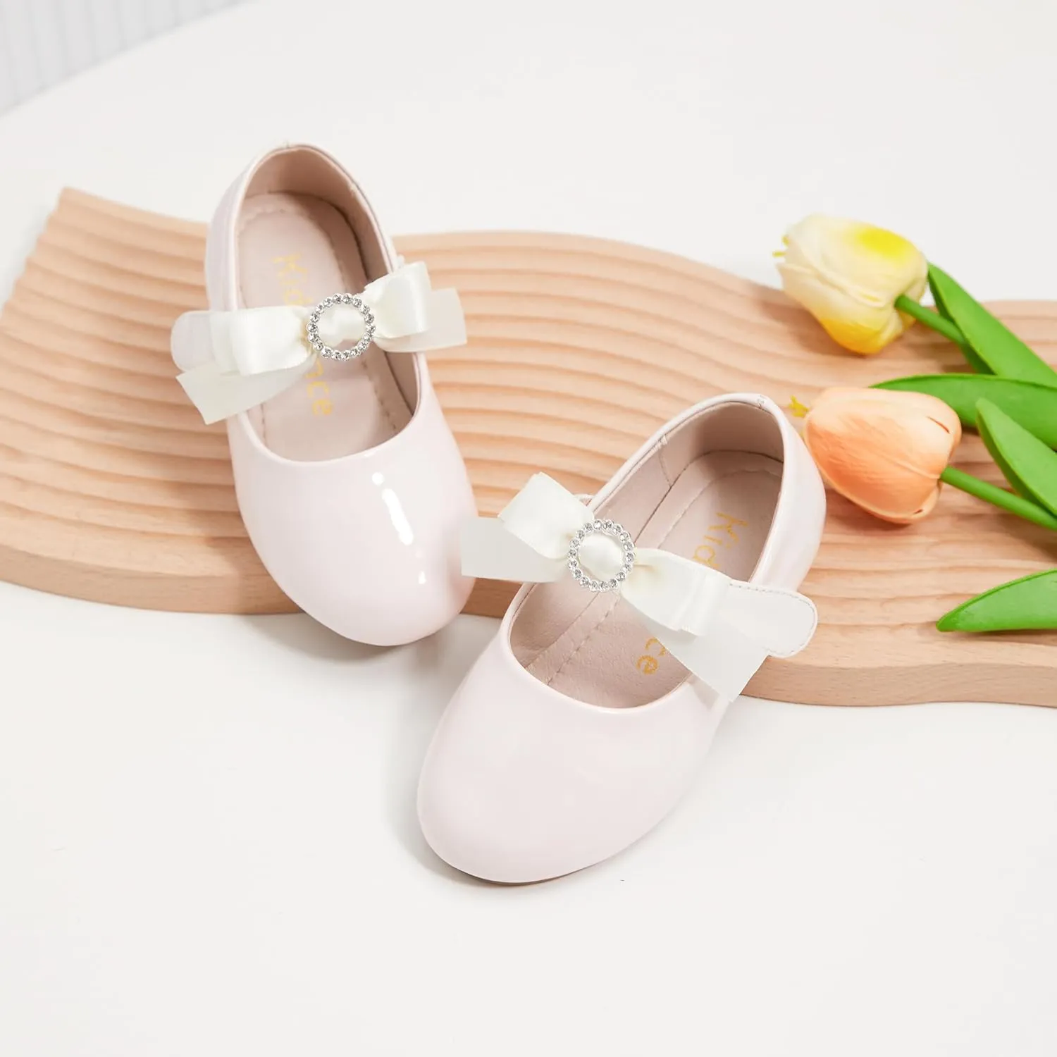 Kiderence Toddler Girls Dress Shoes Little Kids Mary Janes Ballet Flats Toddler