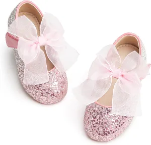 Kiderence Toddler Girls Dress Shoes Little Kids Mary Janes Ballet Flats Toddler