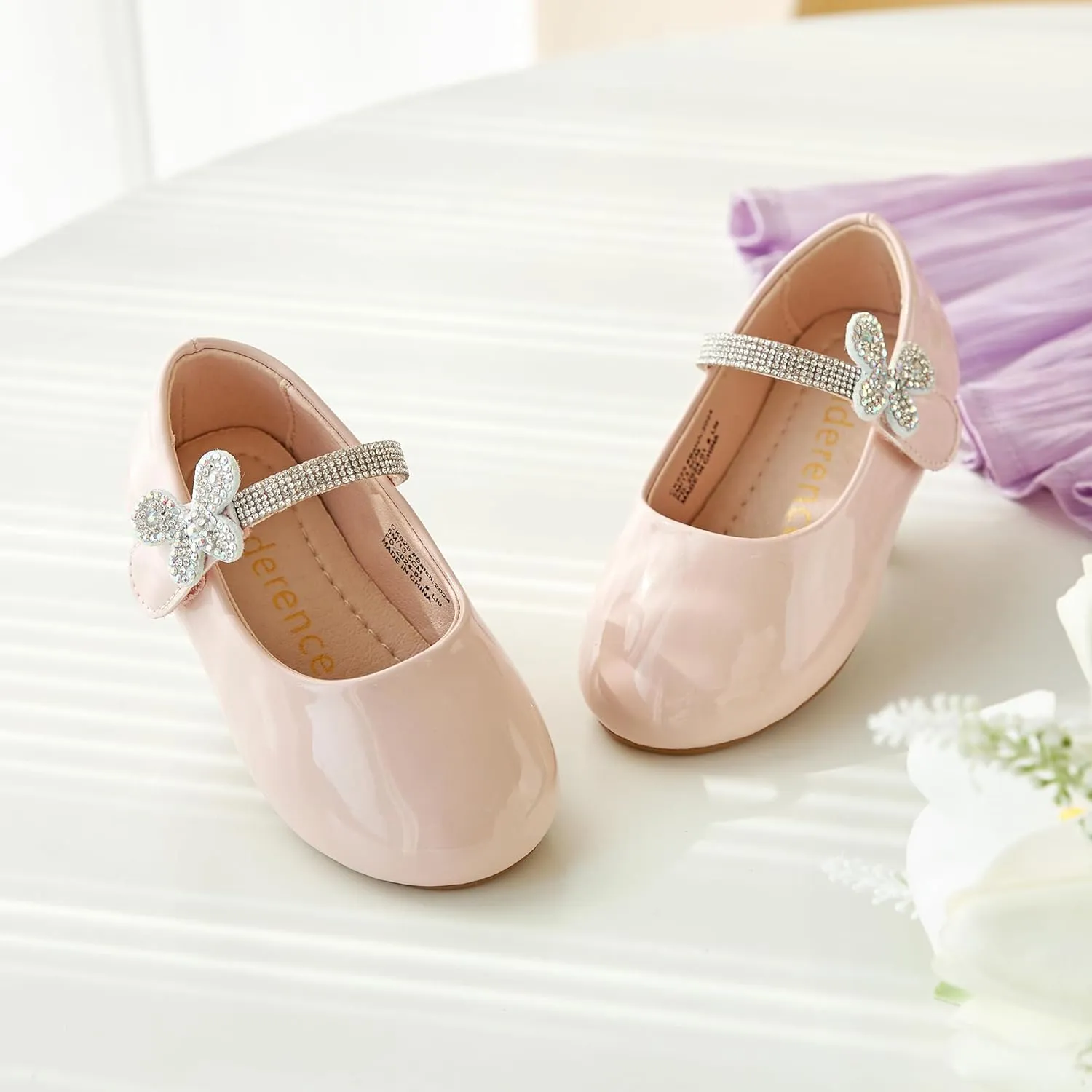 Kiderence Toddler Girls Dress Shoes Little Kids Mary Janes Ballet Flats Toddler