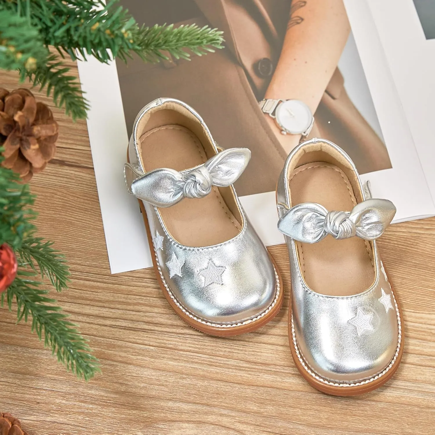 Kiderence Toddler Girls Mary Jane Dress Shoes Little Girls School Oxford Flats