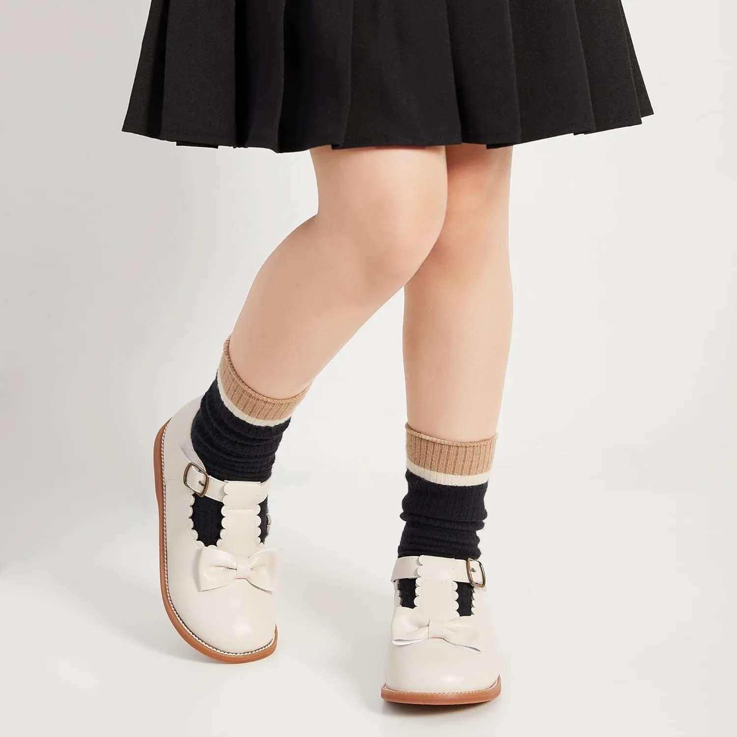 Kiderence Toddler Girls Mary Jane Dress Shoes Little Girls School Oxford Flats