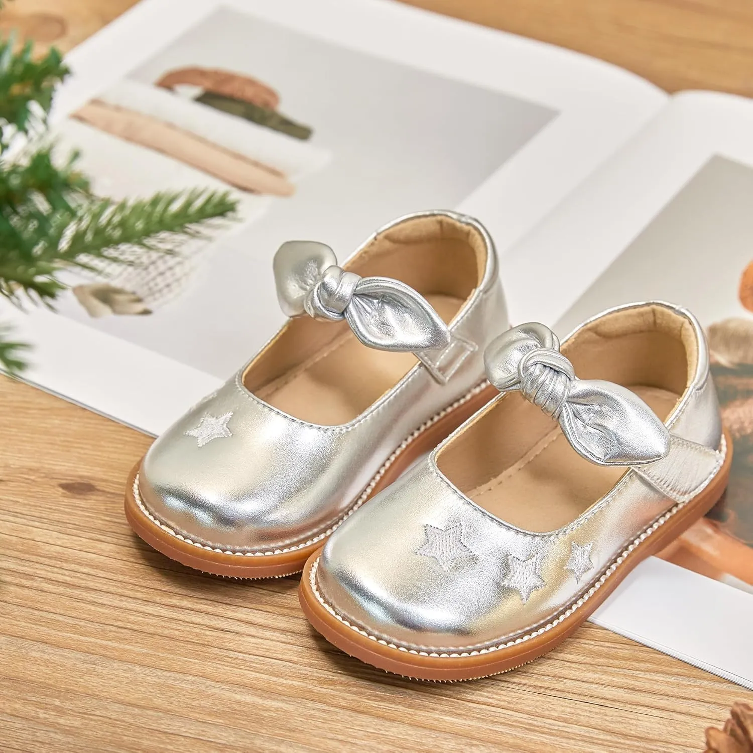 Kiderence Toddler Girls Mary Jane Dress Shoes Little Girls School Oxford Flats