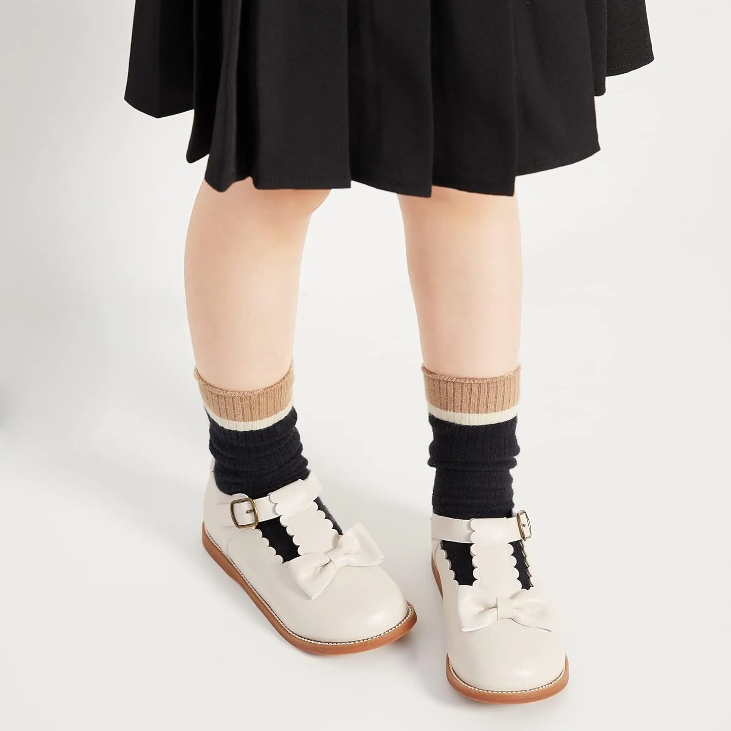 Kiderence Toddler Girls Mary Jane Dress Shoes Little Girls School Oxford Flats