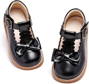 Kiderence Toddler Girls Mary Jane Dress Shoes Little Girls School Oxford Flats