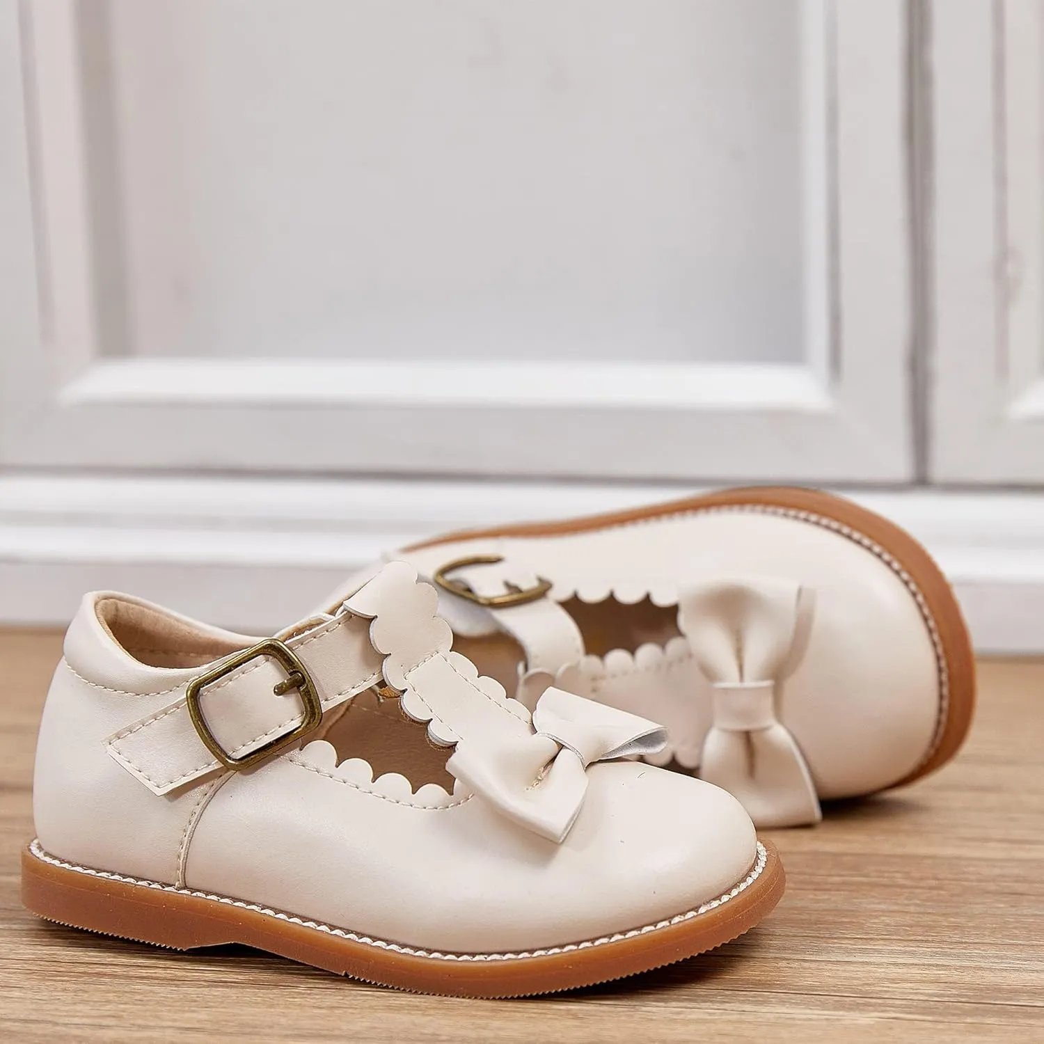 Kiderence Toddler Girls Mary Jane Dress Shoes Little Girls School Oxford Flats