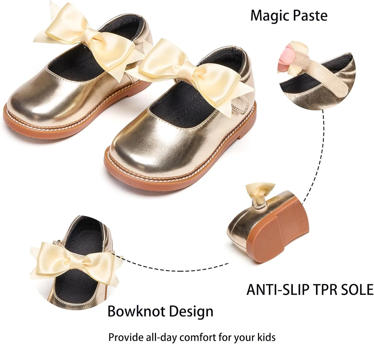 Kiderence Toddler Little Girl Mary Jane Dress Shoes School Oxford for Girls Flats