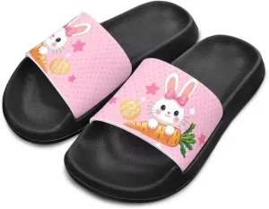 Kids Shower Slippers Slip-On Lightweight Pool Open Toe Toddler Summer Sandals for Beach with EVA Sole