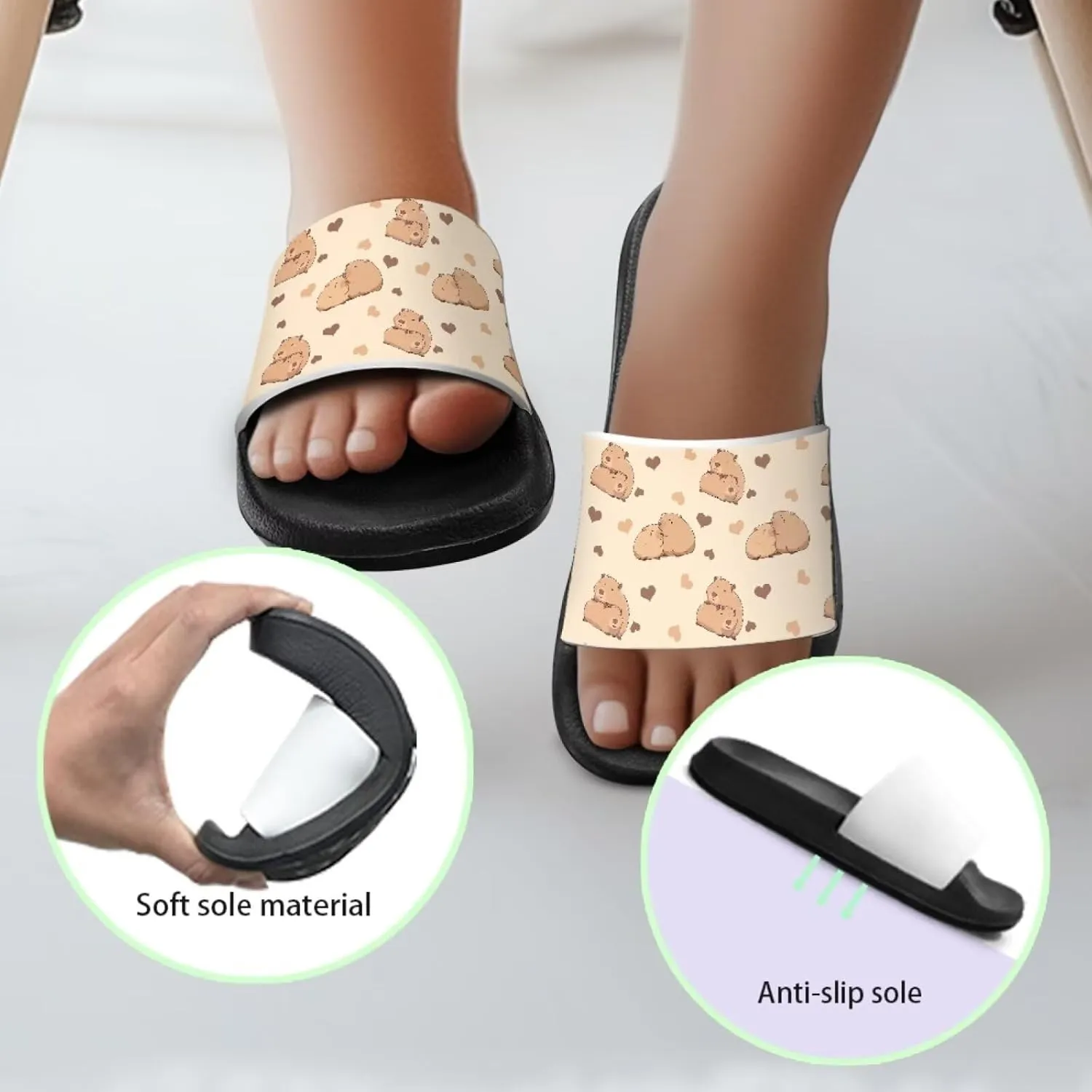 Kids Slide Sandals Footbed Sandal Comfort Toddler Slip On Summer Slippers for Beach Pool Little Big Kid