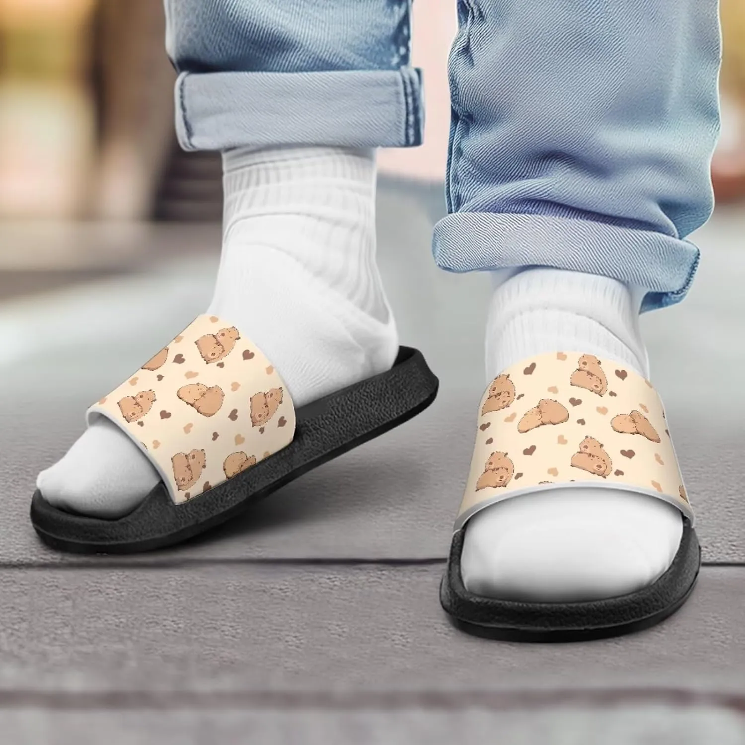 Kids Slide Sandals Footbed Sandal Comfort Toddler Slip On Summer Slippers for Beach Pool Little Big Kid