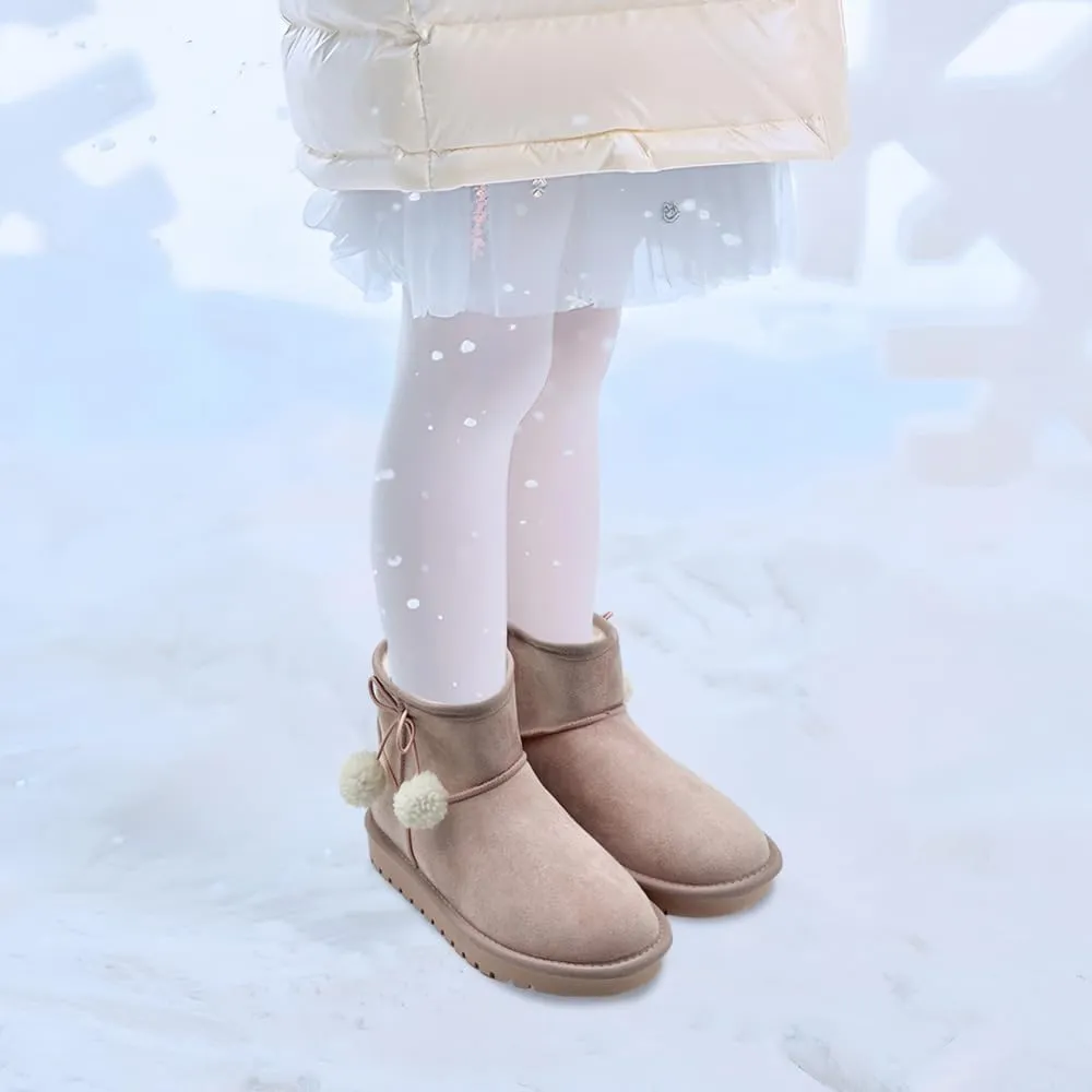 Kids Snow Boots for Girls Boys Comfy Warm Fur Lined Winter Boots Lightweight Slip On Fuzzy Ankle Boot (Little/Big Kids)