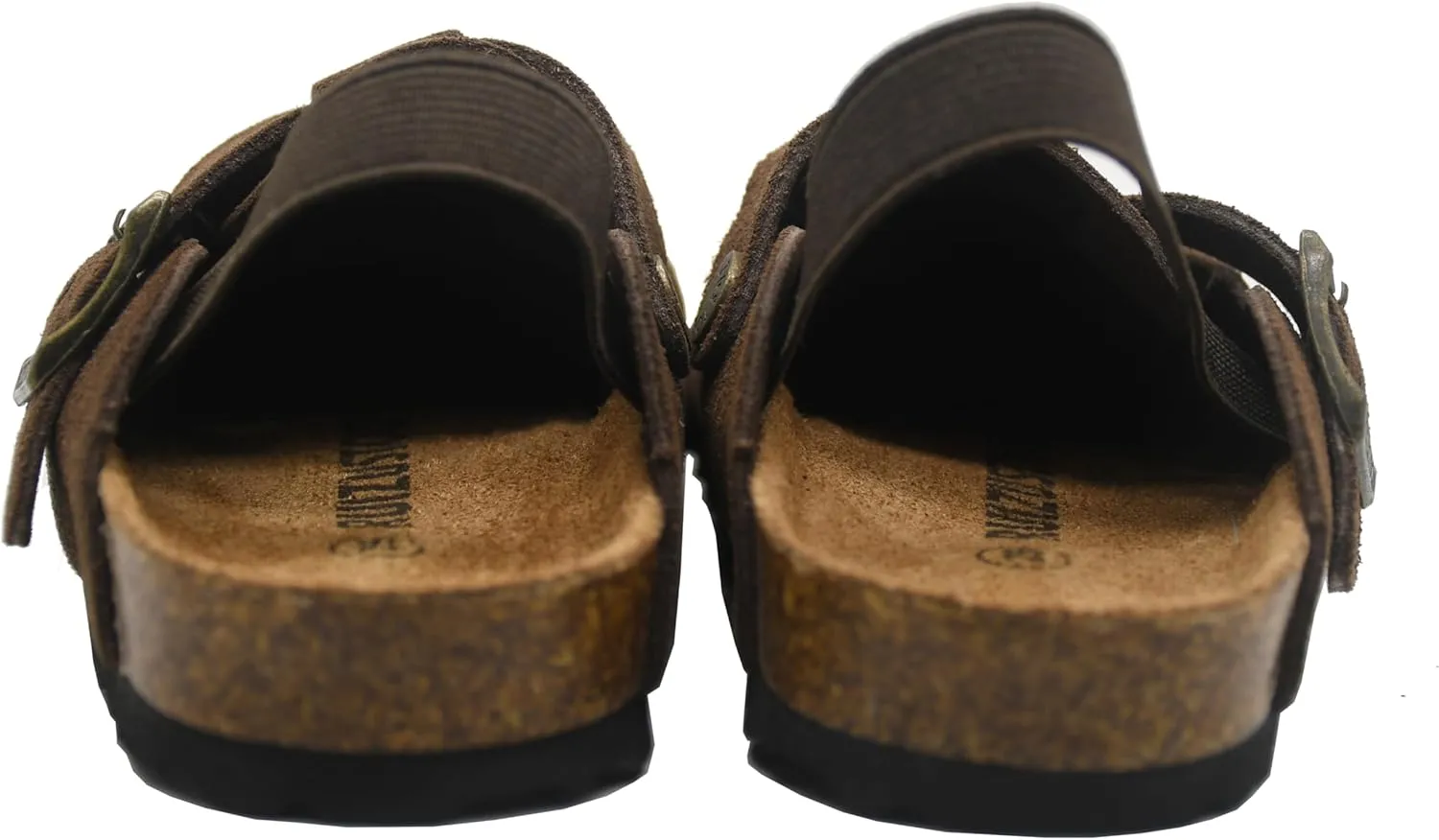 Kids Suede Clogs Toddler Clogs Boys Girls Sandals Cork Adjustable Buckle Mules Kid Slippers Flat Shoes Black