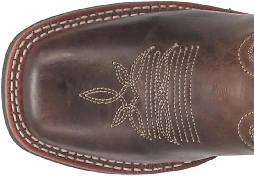 Laredo Womens Astras Cheetah Square Toe Casual Boots Mid Calf Low Heel 1-2" - Brown