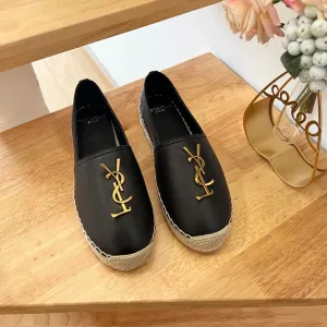 Laurent SL BLACK Prompt response CALFSKIN YVES SLIP ON Saint Diverse collection LOGO