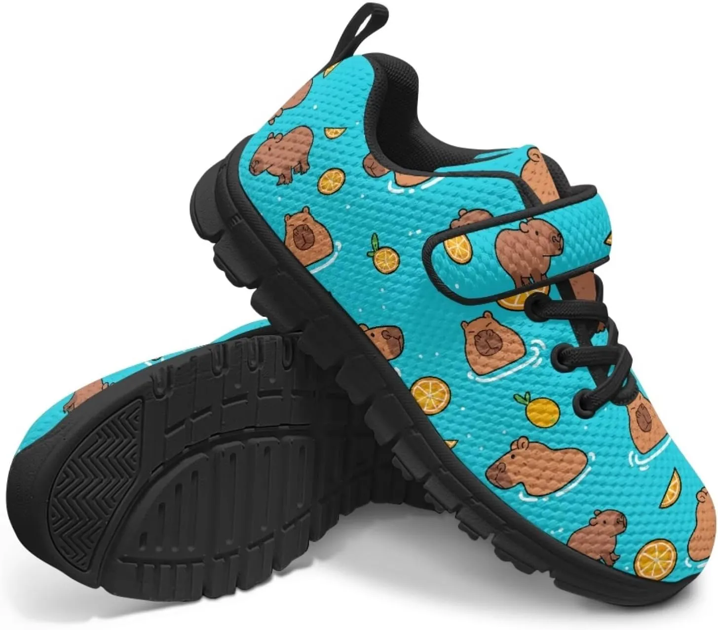 Little Kids Athletic Shoes for Boys Girls Sport Athletic Gym Walking Strap Sneakers Fitness Shoe