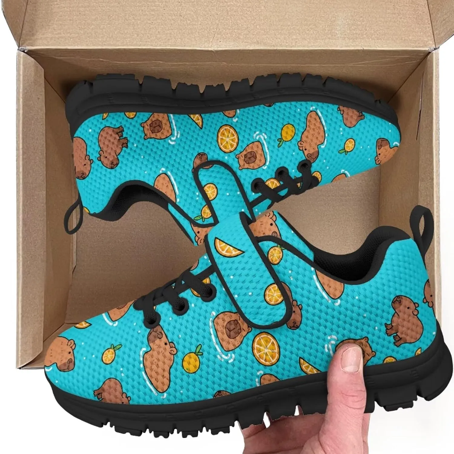 Little Kids Athletic Shoes for Boys Girls Sport Athletic Gym Walking Strap Sneakers Fitness Shoe