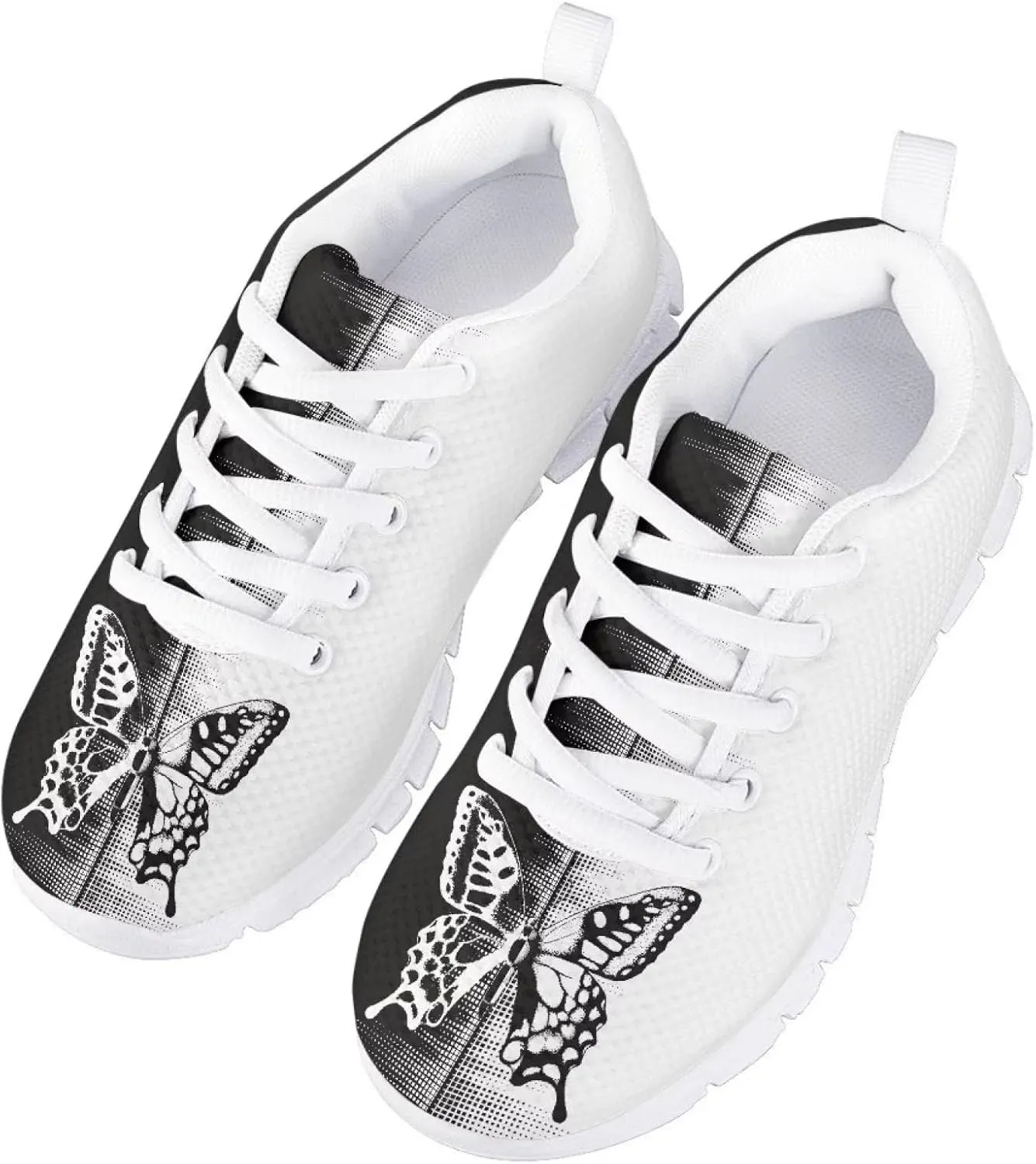 Little/Big Kids Running Shoes Strap Athletic Tennis Shoe White Sole Sport Sneakers