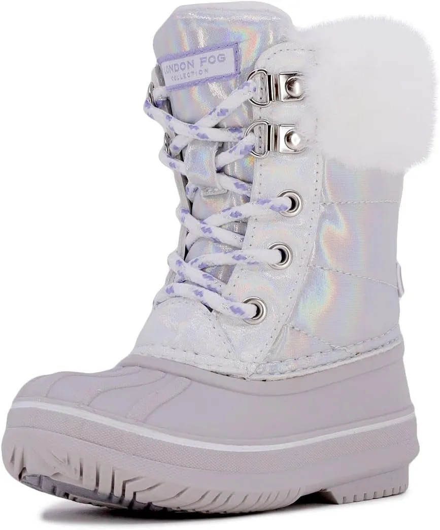 LONDON FOG Girls Bell Court Cold Weather Warm Lined Snow Boot