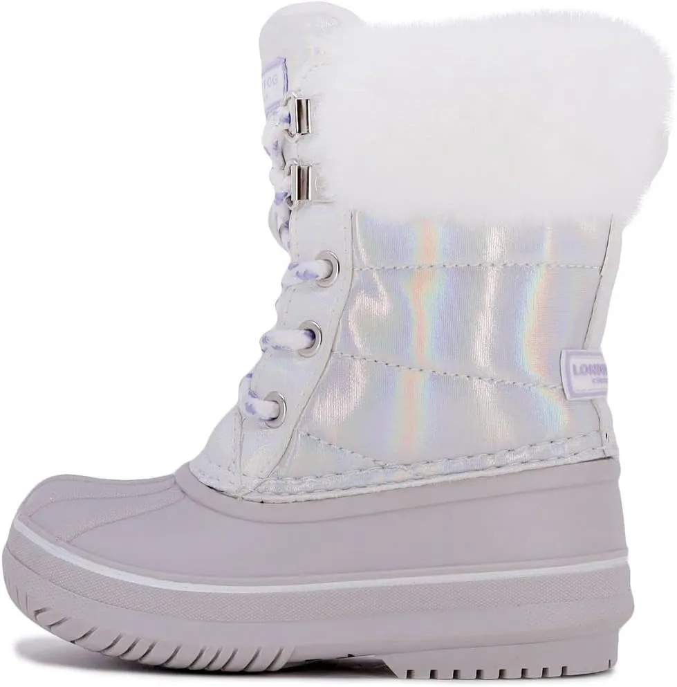 LONDON FOG Girls Bell Court Cold Weather Warm Lined Snow Boot