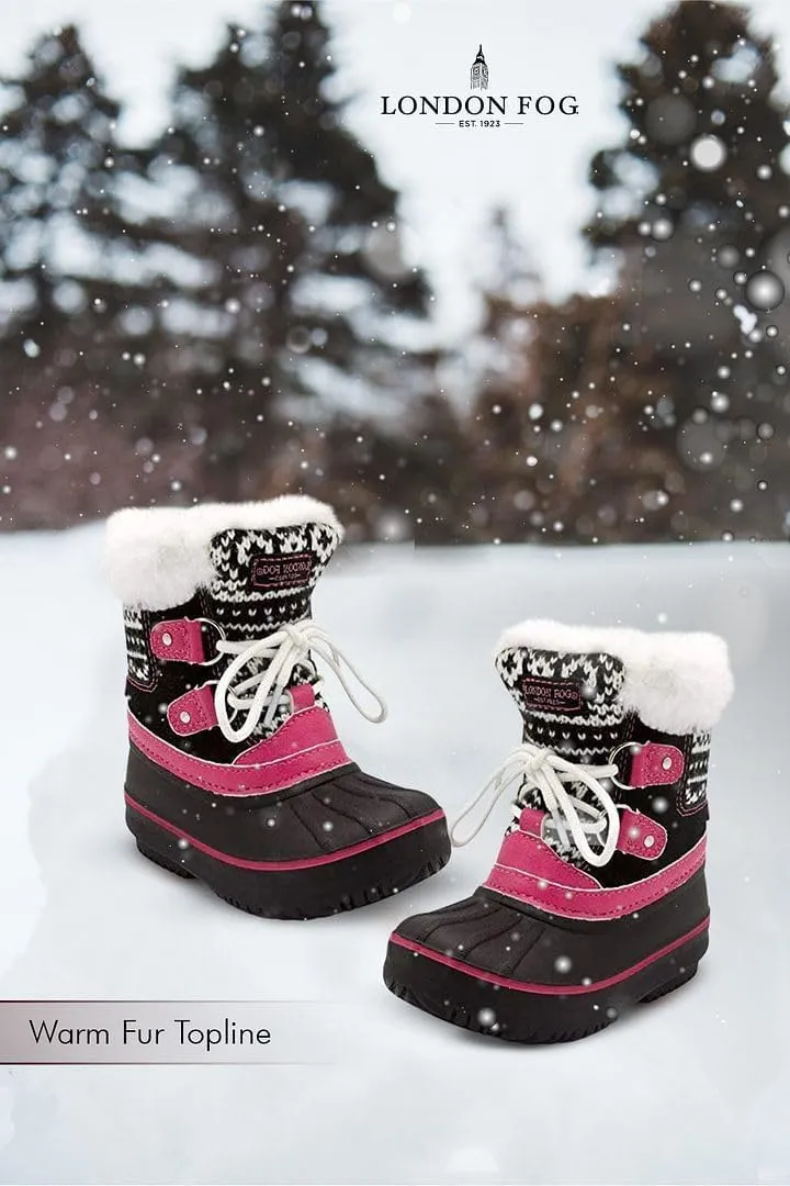 LONDON FOG Girls Toddler Tottenham Cold Weather Snow Boot