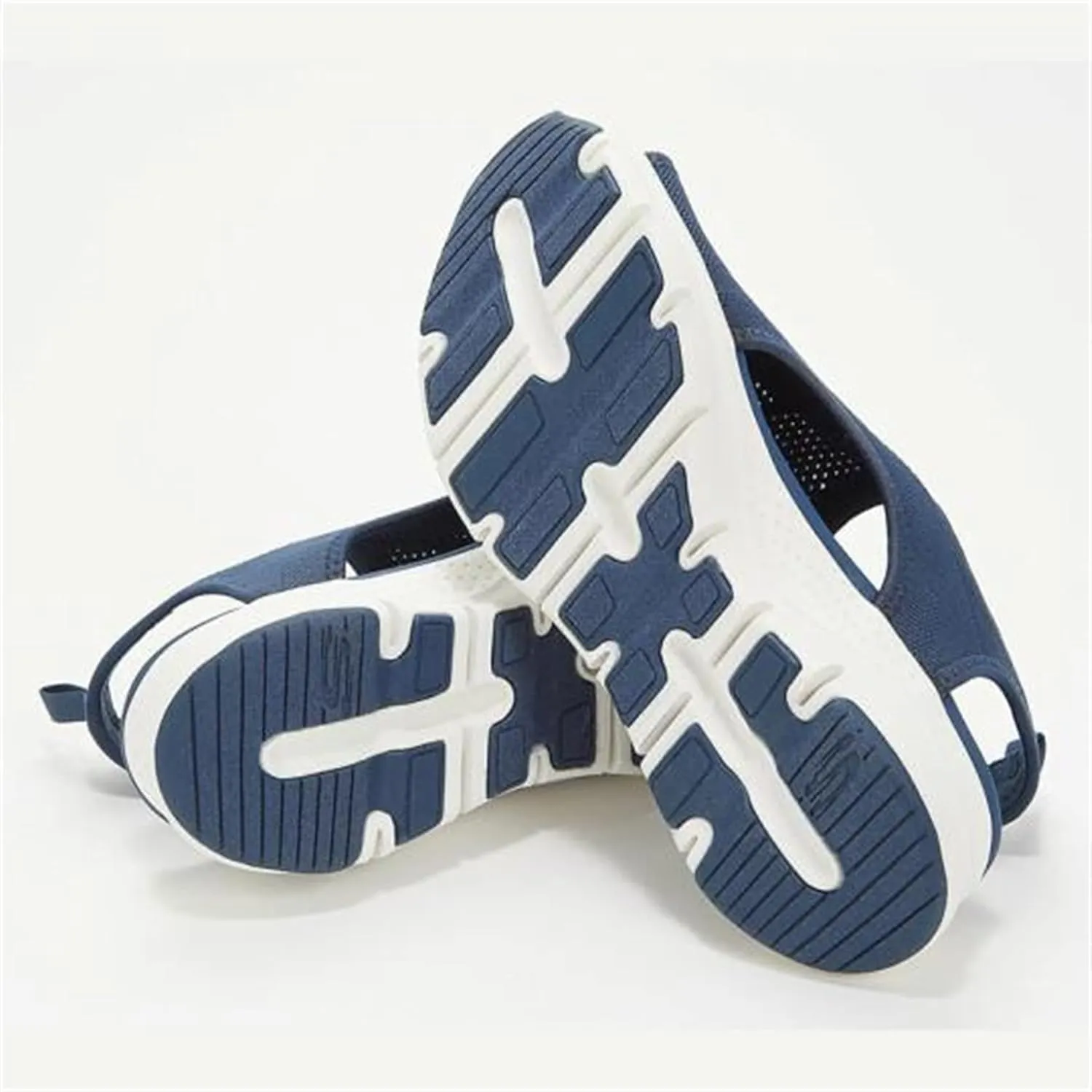 LUWAY Summer Washable Slingback Orthopedic Slide Sport Sandals Comfy Knit Thick Bottom Fish Mouth Casual Sandals Mesh Soft Sole Casual Women's Shoes,Blue,US8/EU40