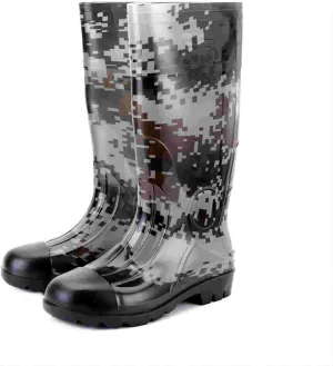 Man Knee High Rubber Rainboots Camo Waterproof Rubber Boots for Garden Man Rain Footwear Size
