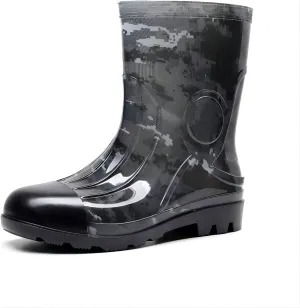 Man Knee High Rubber Rainboots Camo Waterproof Rubber Boots for Garden Man Rain Footwear Size