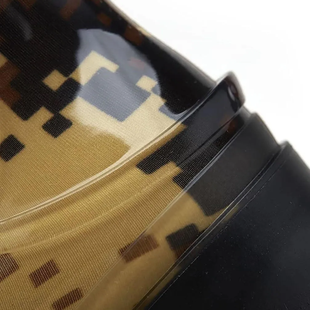 Man Knee High Rubber Rainboots Camo Waterproof Rubber Boots for Garden Man Rain Footwear Size