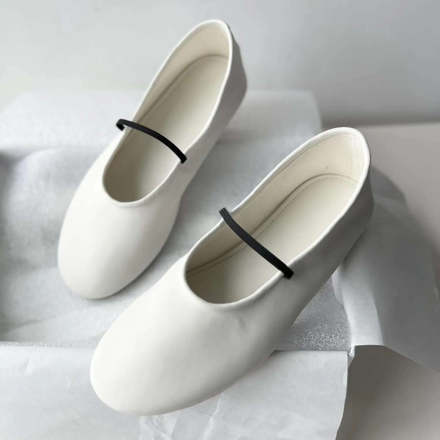 Mary Jane Ballet Flats Women Round Toe Ballerina Slip On Flats Comfortable Soft Flat Shoes for Women