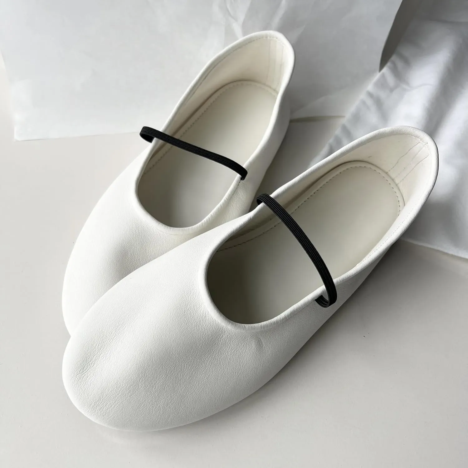 Mary Jane Ballet Flats Women Round Toe Ballerina Slip On Flats Comfortable Soft Flat Shoes for Women