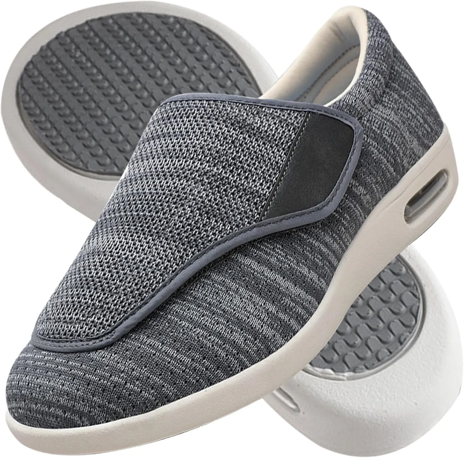 Men Diabetic Shoes Extra Wide Width Sandals Edema Footwear Adjustable Arthritis Edema Slippers for Edema Plantar Fasciitis Bunions Swollen Feet
