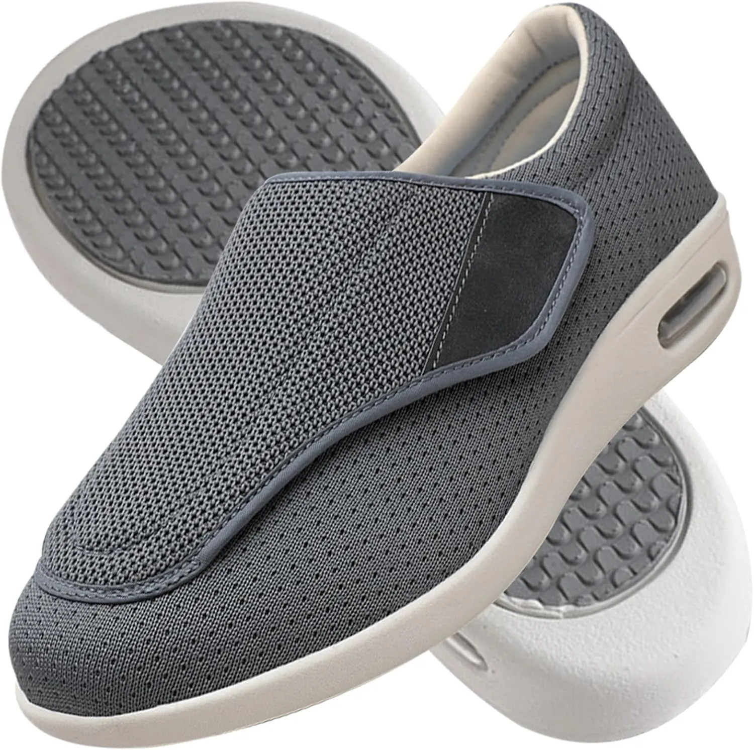 Men Diabetic Shoes Extra Wide Width Sandals Edema Footwear Adjustable Arthritis Edema Slippers for Edema Plantar Fasciitis Bunions Swollen Feet