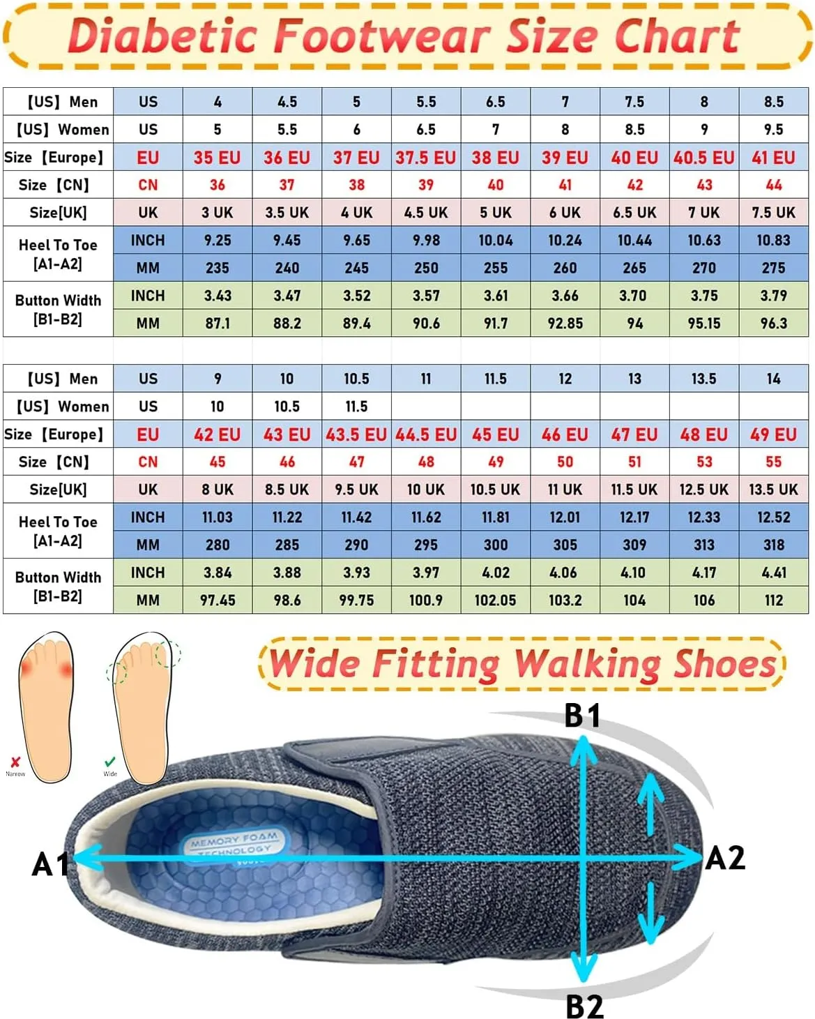 Men Diabetic Shoes Extra Wide Width Sandals Edema Footwear Adjustable Arthritis Edema Slippers for Edema Plantar Fasciitis Bunions Swollen Feet