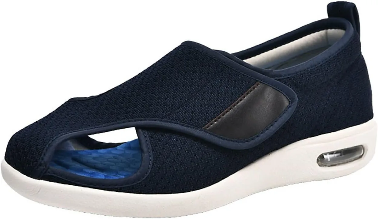 Men Orthopedic Diabetic Shoes, Mens Summer Easy Closure Open Toed Diabetic Shoes, Adjustable Open Toe Surgical Orthopaedic Sandals, for Diabetic Edema Swollen Feet