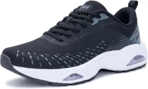 Men Running Shoes with Dual cushionings Breathable Lightweight Tennis Walking Sneakers Memory Foam Athletic Sport Shoes