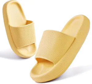 Menore Cloud Slides for Kids Shower Beach Slippers Boys Girls Bathroom Thick Sole Pillow Slippers Summer Non-Slip Pool Sandals