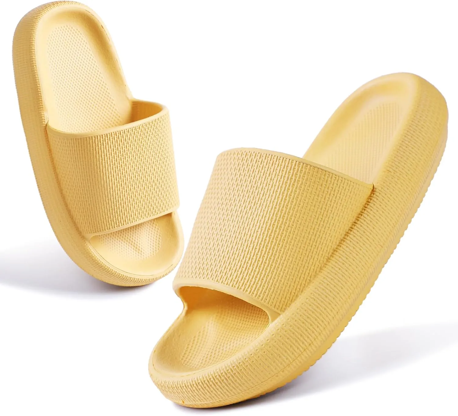 Menore Cloud Slides for Kids Shower Beach Slippers Boys Girls Bathroom Thick Sole Pillow Slippers Summer Non-Slip Pool Sandals