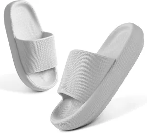 Menore Cloud Slides for Kids Shower Beach Slippers Boys Girls Bathroom Thick Sole Pillow Slippers Summer Non-Slip Pool Sandals